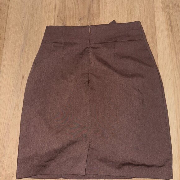 Korean Brown Pencil Skirt - Picture 2 of 3
